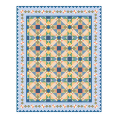 Obraz premium Art Nouveau Floral Seamless Pattern in Vintage Palette