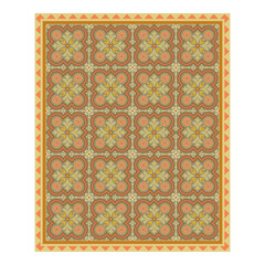 Art Nouveau Floral Seamless Pattern in Vintage Palette