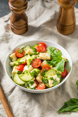 Healthy Homemade Avocado Cucumber Caprese Salad