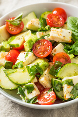Healthy Homemade Avocado Cucumber Caprese Salad