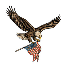 american eagle with american flag