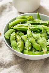 Healthy Japanese Edamame Pods with Sea Salt