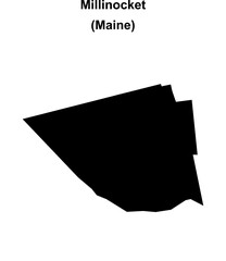 Millinocket (Maine) blank outline map