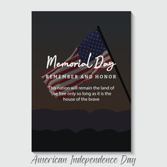 Memorial Day American Flag Flyer