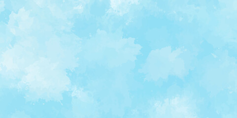 Watercolor background, creative brush painted aquarelle light sky blue background watercolor background showcasing a blend of warm and cool colors for background.	
