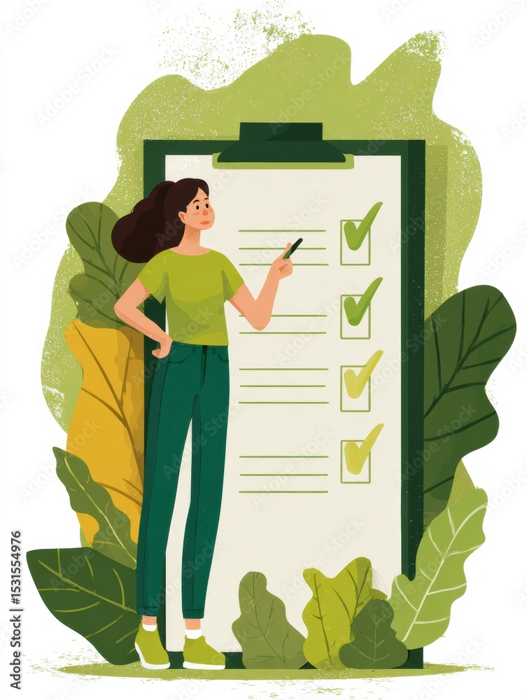 Poster engaging in a weekly self-care challenge infographic featuring a checkmark layout for personal welln