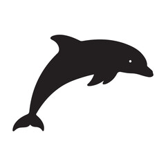 Jumping dolphin vector illustration