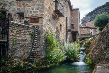 Obraz premium Orbaneja del Castillo is a town located in the province of Burgos, autonomous community of Castile and León, region of Páramos