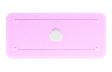 Fototapeta premium Emergency contraceptive pill in pink blister, 3D rendering isolated on transparent background