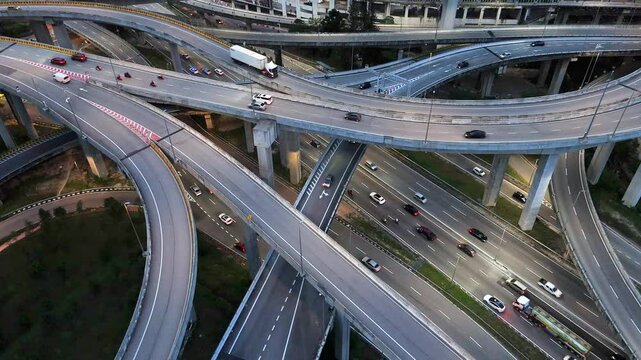 Spaghetti junction in Petaling Jaya near Kuala Lumpur, Malaysia