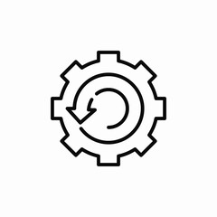 gear cycle icon sign vector