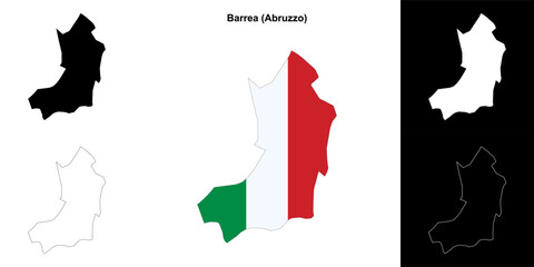 Barrea (Abruzzo) outline map set