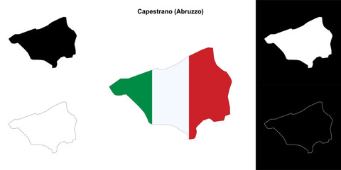 Capestrano (Abruzzo) outline map set