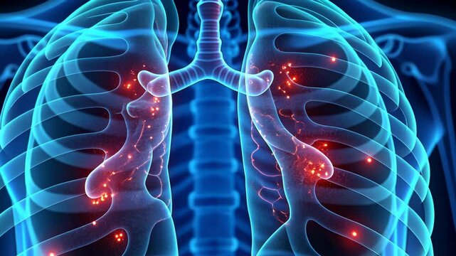 Lung cancer, tumor detection, patient treatment. Health management. Tissues respond to chemotherapy. Radiology evaluates tissue health. Symptoms suggest early diagnosis.