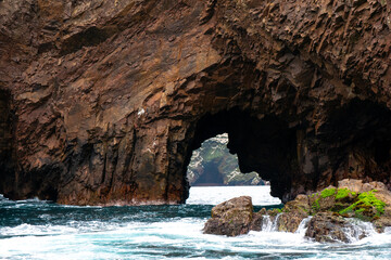 View of the Pacific Ocean at the Ballestas Islands in Paracas, Ica, Peru