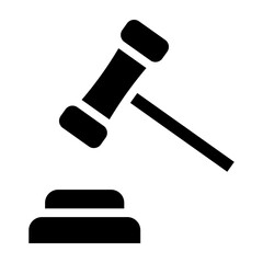 Hammer Vector Glyph Icon Design