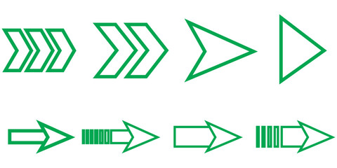 Collection of black arrow icons for web design