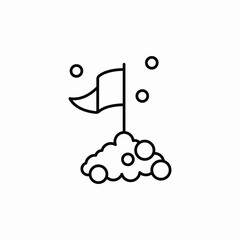 achievement flag icon sign vector