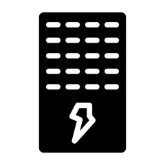 Electric Furnace Vector Glyph Icon Design