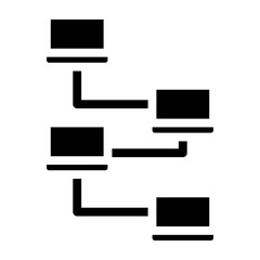 Network Topology Vector Glyph Icon Design