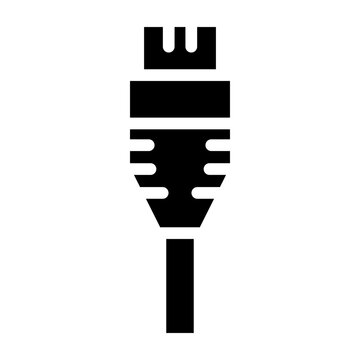 Ethernet Cable Vector Glyph Icon Design