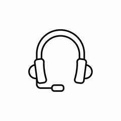 microphone headphones icon sign vector