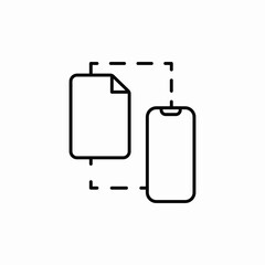 mobile document icon sign vector