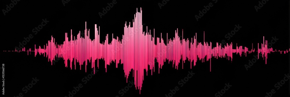 Poster Voice Assistant Waveform Displays Unique Glitch Trace in Digital Audio Representation