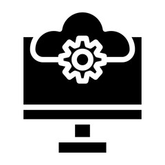 Application Settings Vector Glyph Icon Design