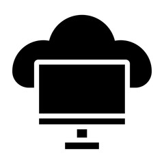 Cloud Service Vector Glyph Icon Design