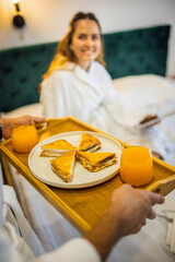 Romantic Breakfast in Bed