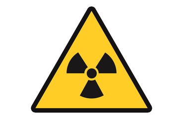 radiation sign on transparent background