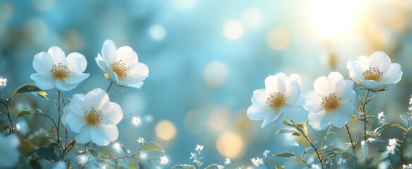 Beautiful White Flowers Outdoors