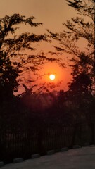 sunset in the mountains