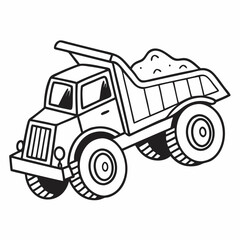 Flat Design Truck Illustration Black Transport Symbol for Web and Graphic Use