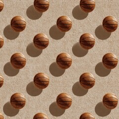 Basketballs in a repeating pattern