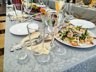 Festive table at reception party