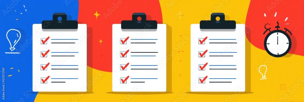 Aufkleber Effective Time Management Strategies for Students Using Clean Priority Blocks for Organization and Productivity