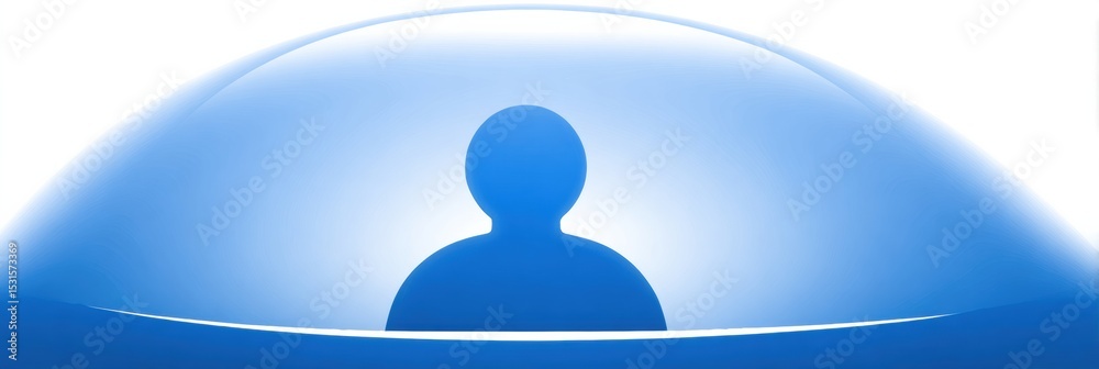 Poster User Icon Displayed Under Privacy Dome Shield With Message Area Above, Designed for Enhanced Digital Security and Anonymity