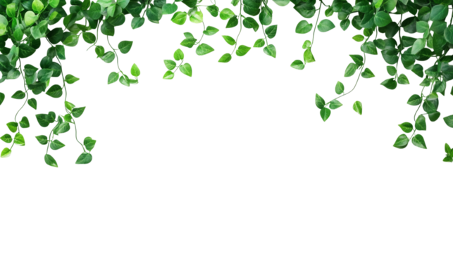 Fresh green ivy isolated on white background 