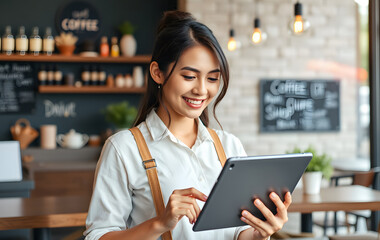 Fototapeta premium Cafe Business Management Tips for Maximizing Revenue and Efficiency