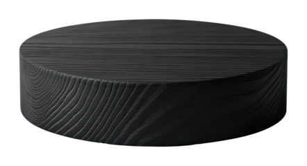 PNG Wooden black round presentation.