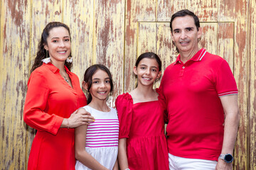 Family traveling together. Family love concept. Travel concept. Cartagena de Indias.
