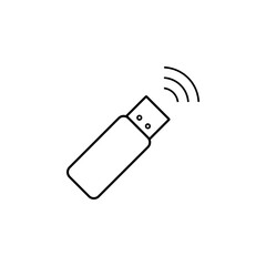 Wireless usb simple icon, Smart home device line icon, Vector