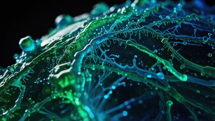 Gelatinous Bioelectric Material with Pulsing Energy Currents, Macro View

