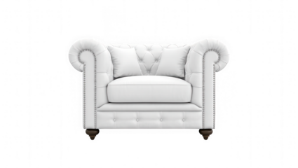 White Chesterfield Armchair