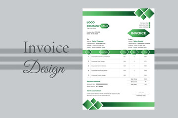 Corporate business invoice vector design