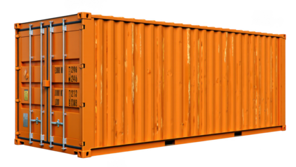 Orange Cargo Container