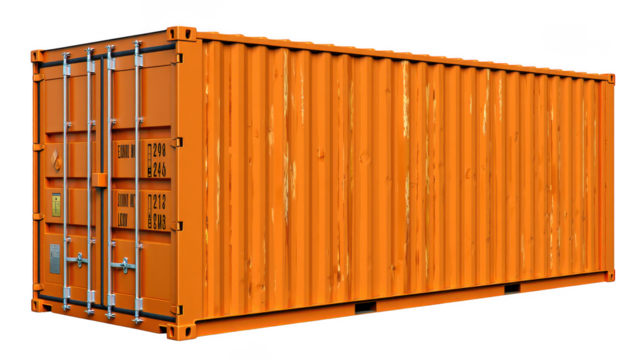 Orange Cargo Container