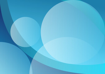 abstract blue background with spheres in an imaginary space